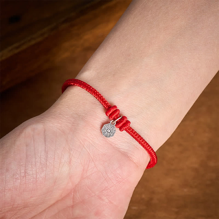 Buddha Stones 925 Sterling Silver Bagua Red String Connection Bracelet - image 10
