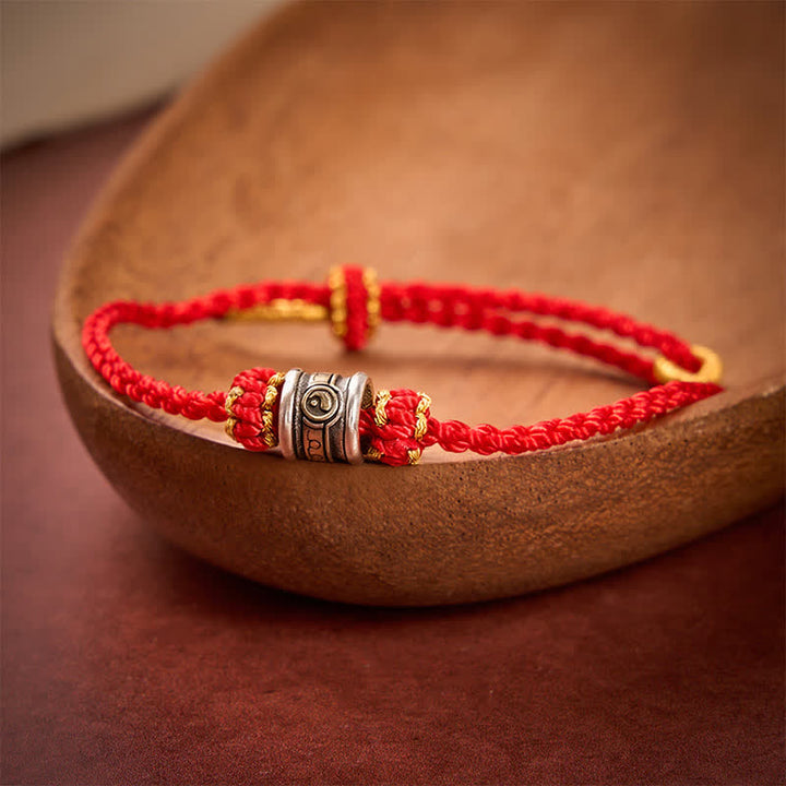Buddha Stones Copper Yin Yang Red String Harmony Bracelet - image 1