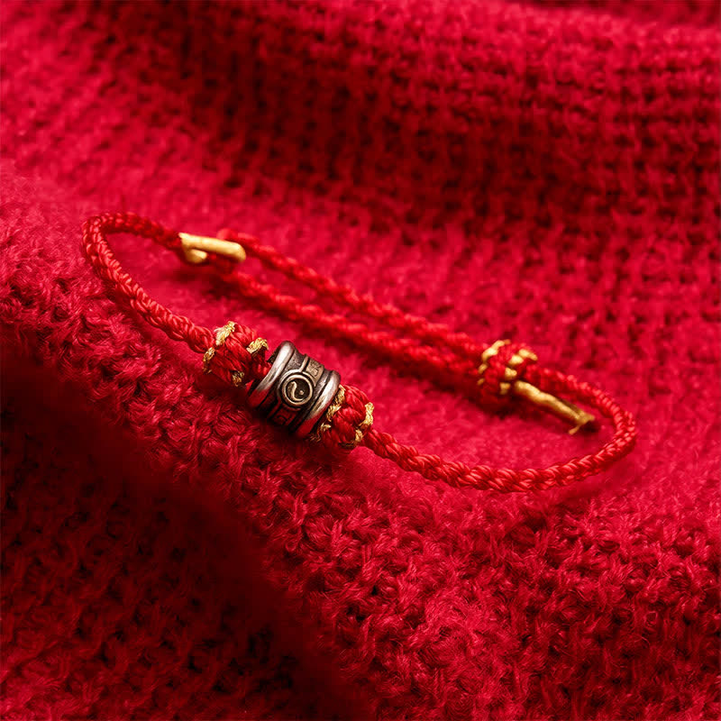 Buddha Stones Copper Yin Yang Red String Harmony Bracelet - image 4