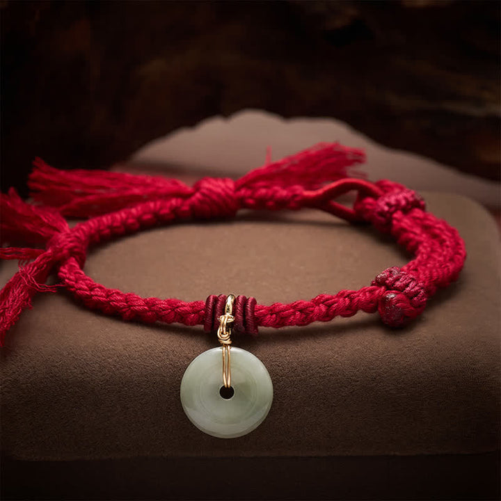 Buddha Stones Red String Peace Buckle Fortune Bracelet - image 2