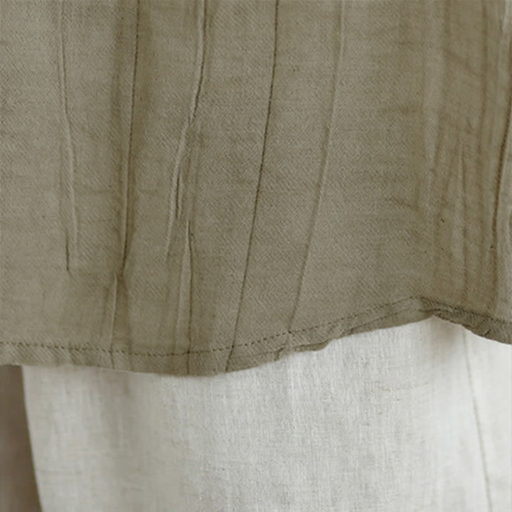 Buddha Stones Summer Wrinkles Simple Design Crew Neck Women's Sleeveless Vest Waistcoat - image 8