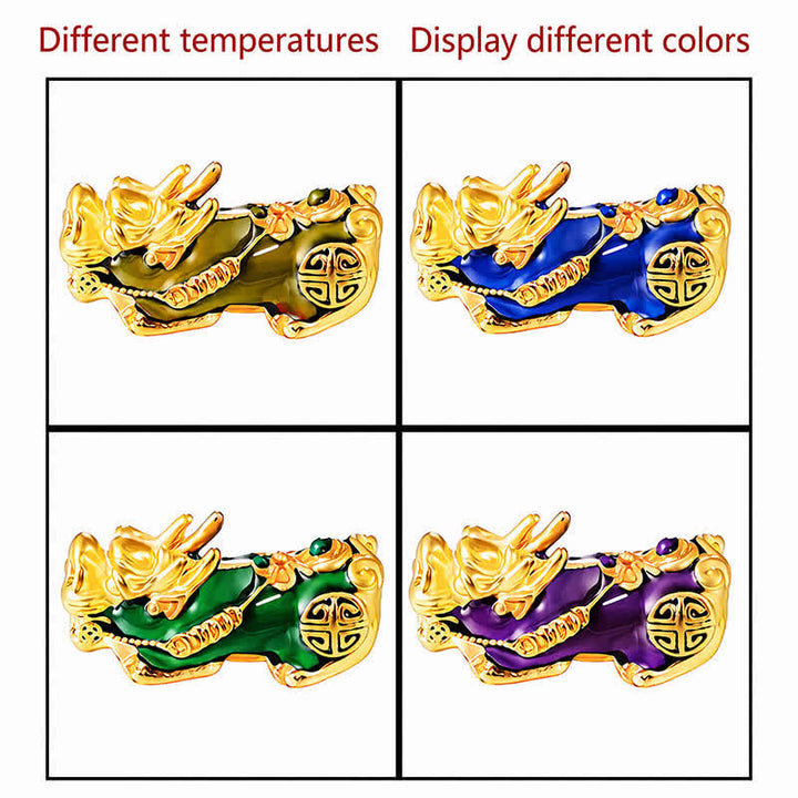 Buddha Stones Brass Color Change Pi Xiu Wealth Energy Braided Rope Car Keychains - image 7