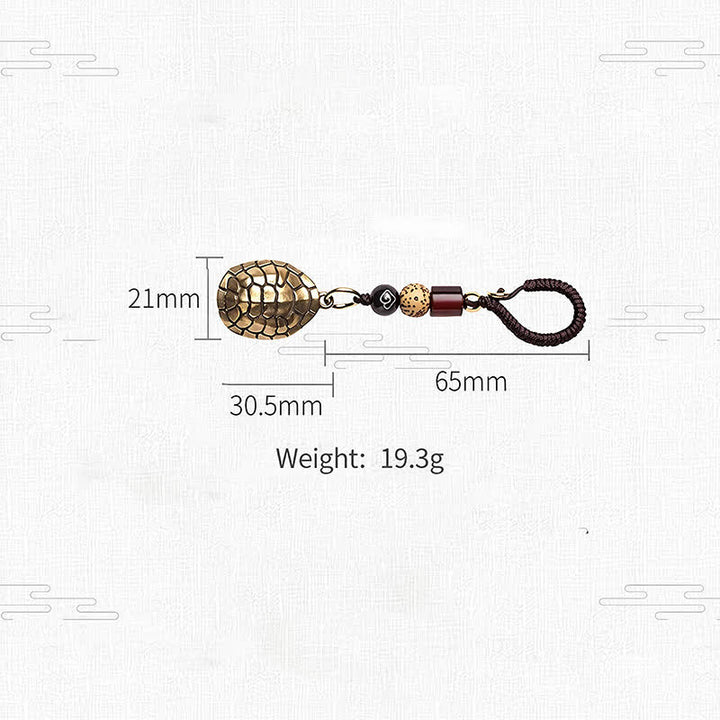Buddha Stones Brass Turtle Pi Xiu Five Emperor Coins Protection Keychains - image 19