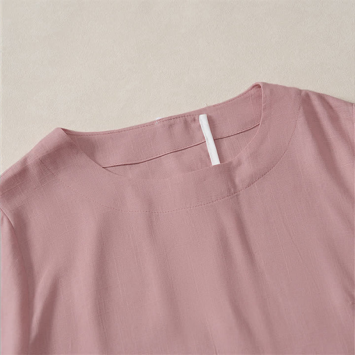 Buddha Stones Summer Casual Minimalist Crew Neck Solid Cropped Women's Short  Sleeve T-Shirts - image 9