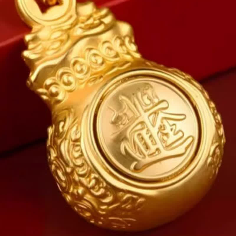 Buddha Stones "Make A Fortune Every Day" Golden Tone Copper Chinese Zodiac Fortune Money Bag Coins Keychains - image 14
