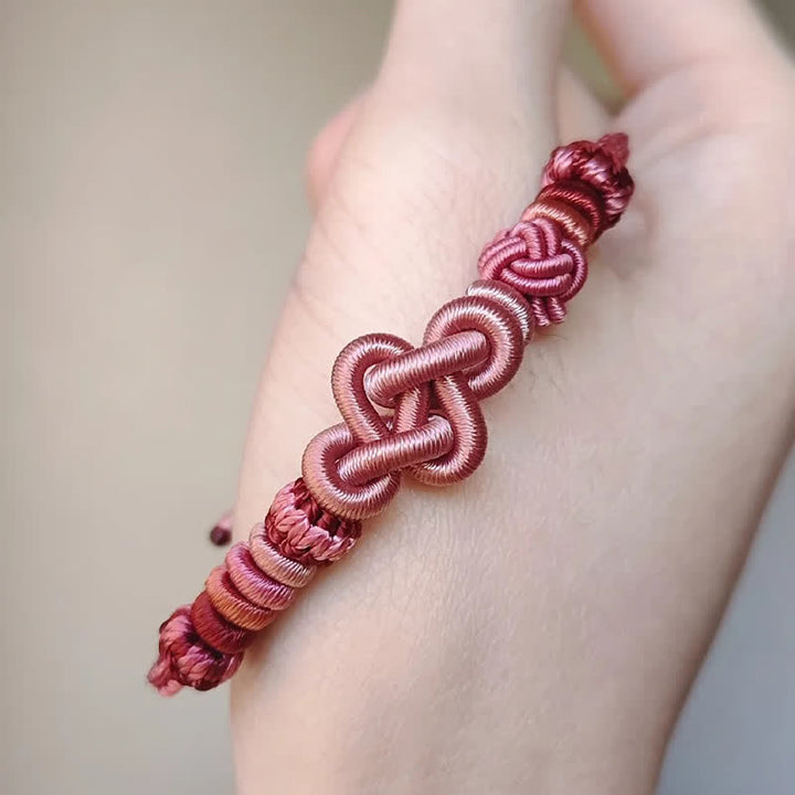 Buddha Stones Hand-Woven Jade Beads Luck Pink String Bracelet - image 10