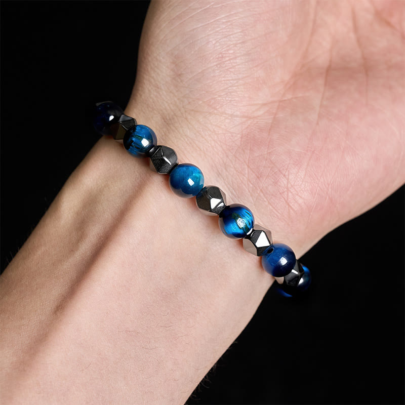Buddha Stones Tiger Eye Hematite Faceted Strength Bracelet - image 21