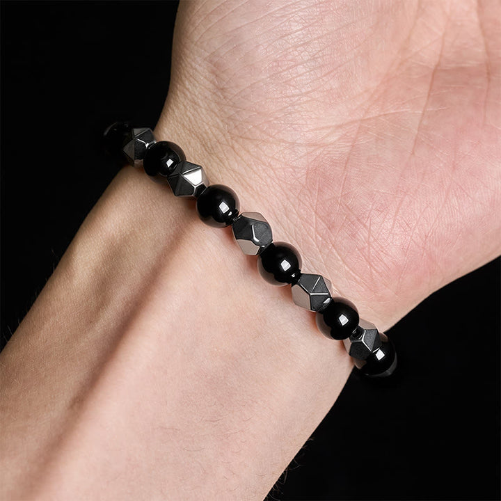 Buddha Stones Tiger Eye Hematite Faceted Strength Bracelet - image 5