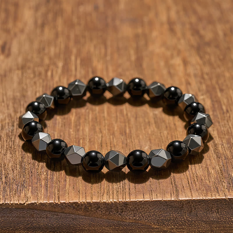 Buddha Stones Tiger Eye Hematite Faceted Strength Bracelet - image 4