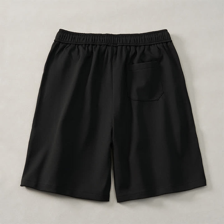 Buddha Stones Summer Boho Drawstring Elastic Waist Geometric Trim Men's Shorts With Pockets - image 9