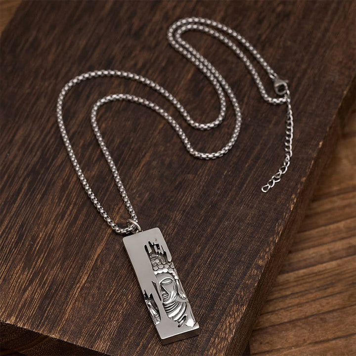 Buddha Stones Tathagata Buddha Strength Protection Amulet Lucky Vintage Style Pendant Necklace - image 13