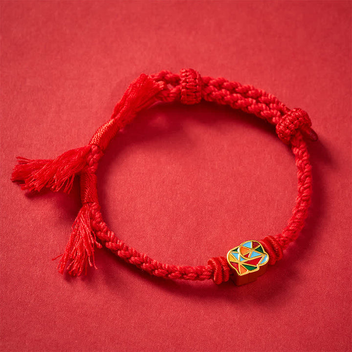 Buddha Stones Elephant Red String Balance Tibet Adjustable Bracelet - Red(Wrist Circumference: 5.5–6.7 in/14–17 cm) - image 0