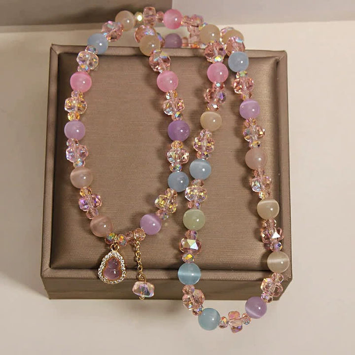 Buddha Stones Multicolor Cat's Eye Gourd Love Beads Bracelet - image 3