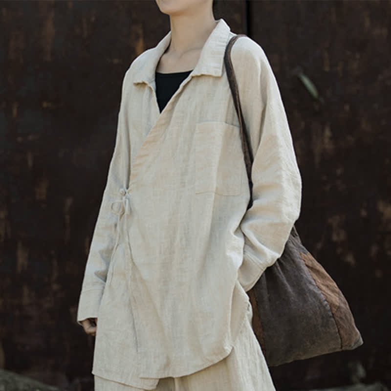 Buddha Stones Meditate Ramie Cotton Clothing - image 14