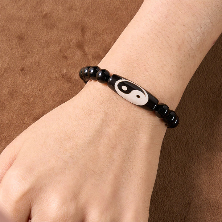 Buddha Stones Black Onyx Yin Yang Harmony Bracelet - image 4