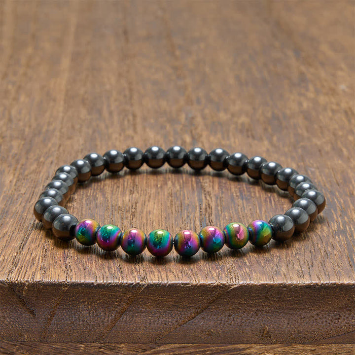 Buddha Stones Hematite Grounding Round Beaded Bracelet - image 10