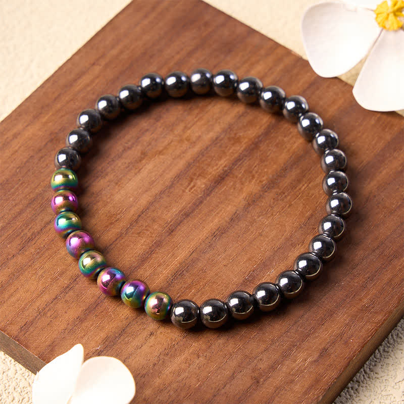 Buddha Stones Hematite Grounding Round Beaded Bracelet - image 9