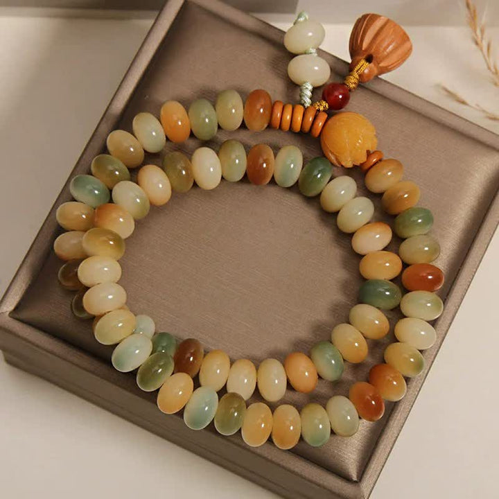 Buddha Stones White Bodhi Seed Lotus Purity Double Wrap Bracelet - image 3