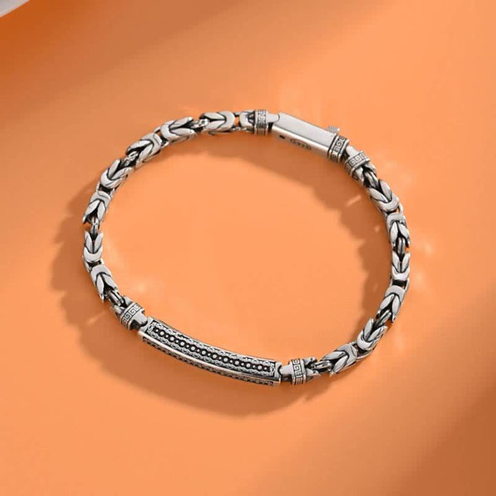 Buddha Stones Copper Dragon Bone Peace Pattern Chain Protection Bracelet - image 2
