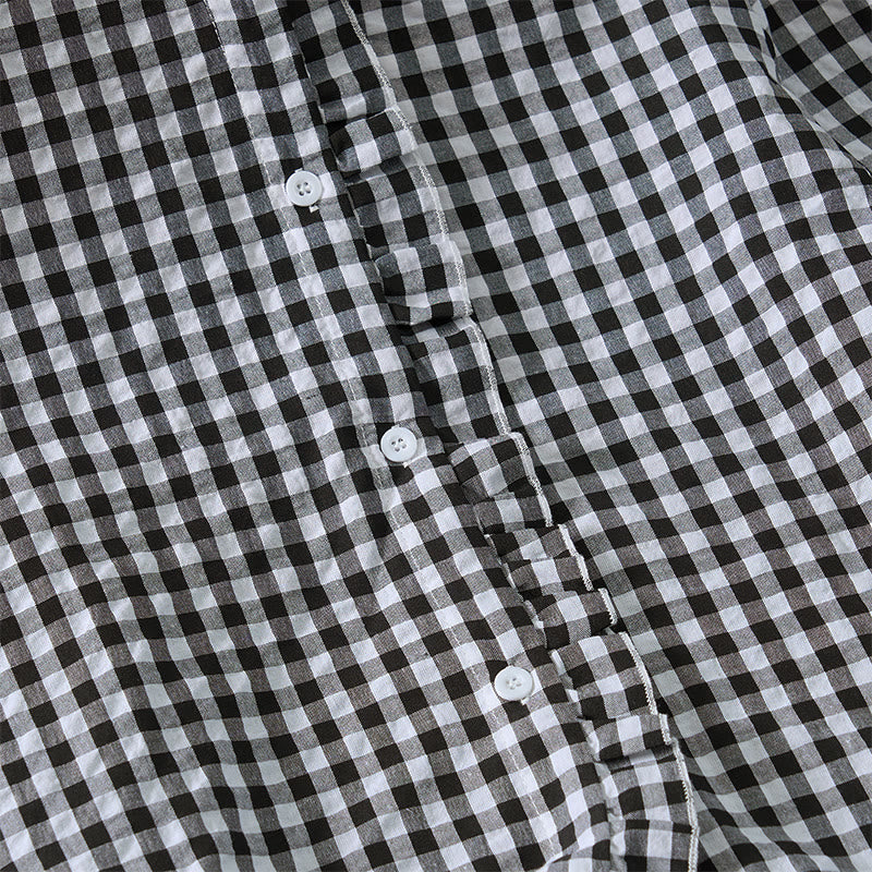 Buddha Stones Spring Summer Vintage Casual Button-Up Plaid Women's Long Sleeve Shirts - image 23