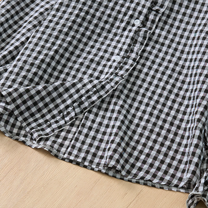 Buddha Stones Spring Summer Vintage Casual Button-Up Plaid Women's Long Sleeve Shirts - image 25
