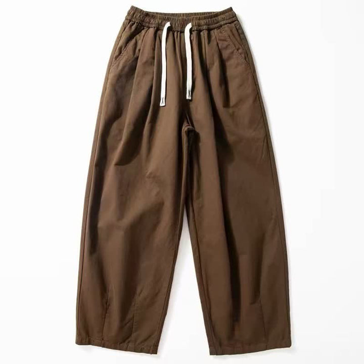 Buddha Stones Spring Fall Classic Drawstring Solid Ankle Men's Straight Leg Pants With Pockets - SaddleBrown - US/UK/AU42，EU52 (3XL) - image 2