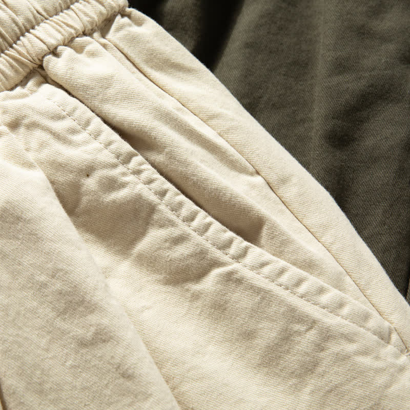 Buddha Stones Spring Fall Classic Drawstring Solid Ankle Men's Straight Leg Pants With Pockets - image 6