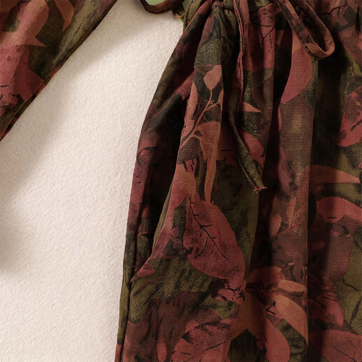 Buddha Stones Fall Elegant Vintage Button-Up Floral Women's Long Sleeve Dress With Pockets - image 14