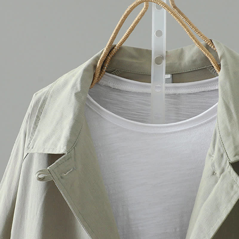 Buddha Stones Spring Fall Casual Minimalist Button-Up Solid Thin Women's Jacket With Pocket - image 2