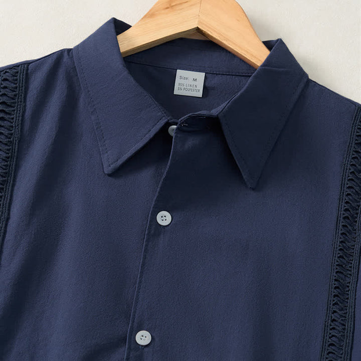 Buddha Stones Spring Fall Minimalist Classic Button-Up Solid Men's Long Sleeve Shirts - image 11