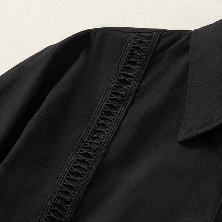Buddha Stones Spring Fall Minimalist Classic Button-Up Solid Men's Long Sleeve Shirts - image 20
