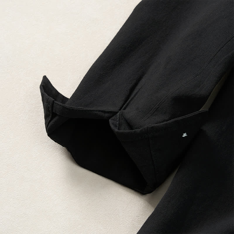 Buddha Stones Spring Fall Minimalist Classic Button-Up Solid Men's Long Sleeve Shirts - image 24