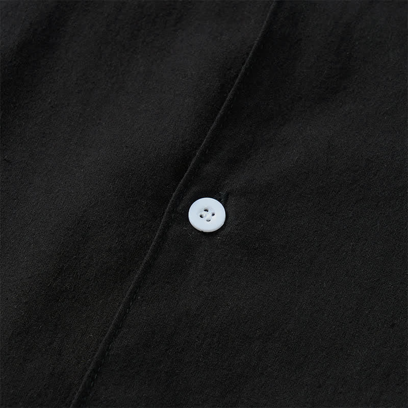 Buddha Stones Spring Fall Minimalist Classic Button-Up Solid Men's Long Sleeve Shirts - image 21