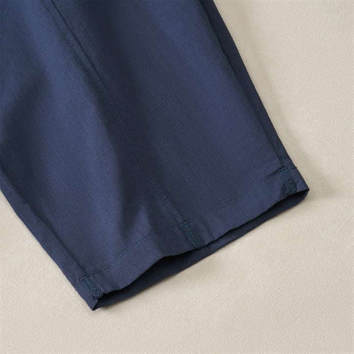 Buddha Stones Spring Summer Casual Basic Solid Ankle Pants Women's Straight Leg Pants With Pockets - image 7