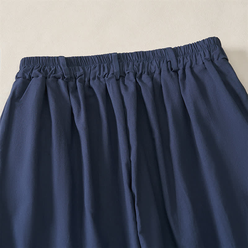 Buddha Stones Spring Summer Casual Basic Solid Ankle Pants Women's Straight Leg Pants With Pockets - image 3
