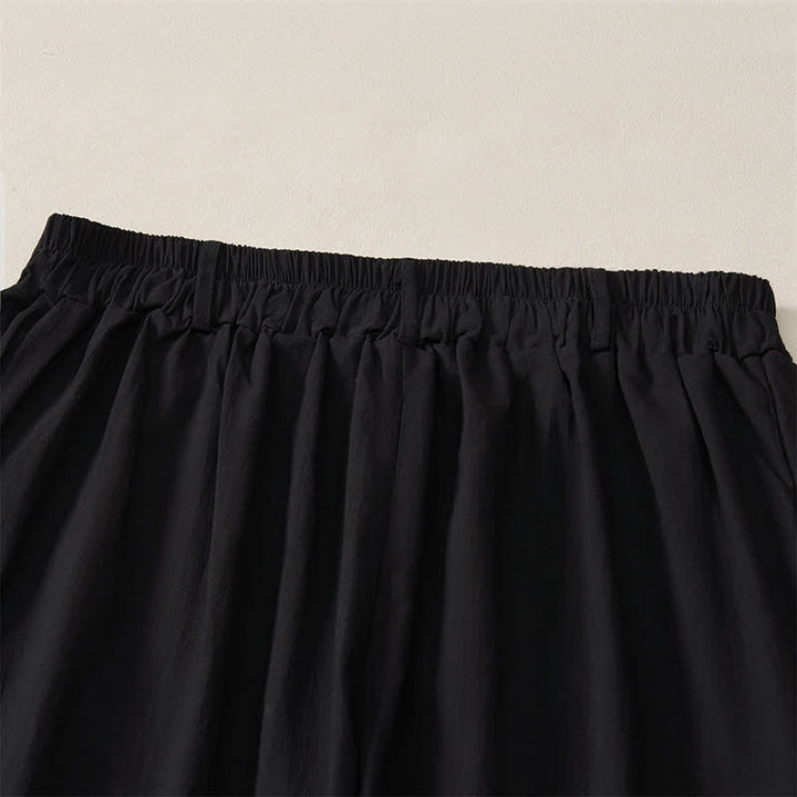 Buddha Stones Spring Summer Casual Basic Solid Ankle Pants Women's Straight Leg Pants With Pockets - image 13