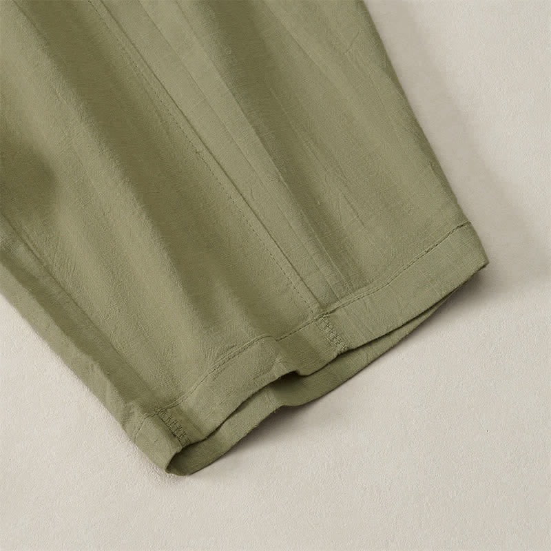 Buddha Stones Spring Summer Casual Basic Solid Ankle Pants Women's Straight Leg Pants With Pockets - image 31