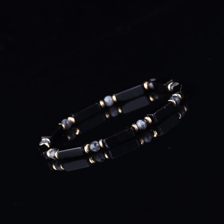 Buddha Stones Black Onyx Protection Copper Accent Bead Bracelet - image 9