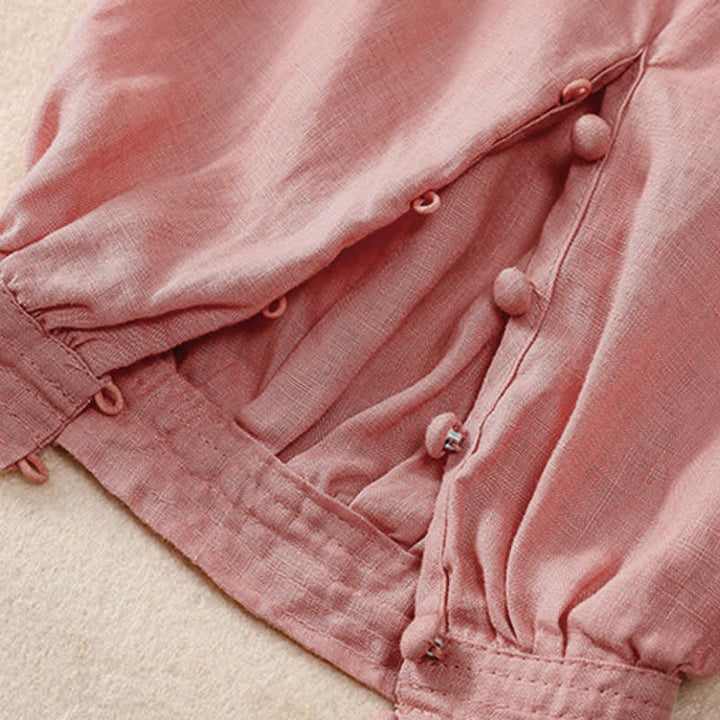 Buddha Stones Spring Summer Basic Casual Solid Cropped Pants Women's Harem Pants With Pockets - image 13