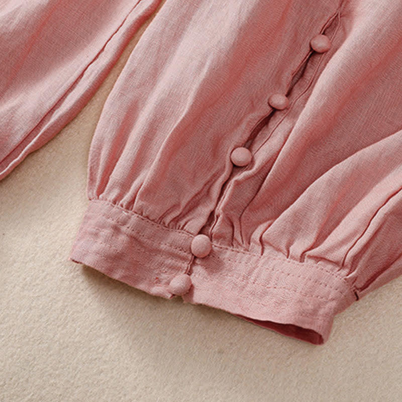 Buddha Stones Spring Summer Basic Casual Solid Cropped Pants Women's Harem Pants With Pockets - image 12