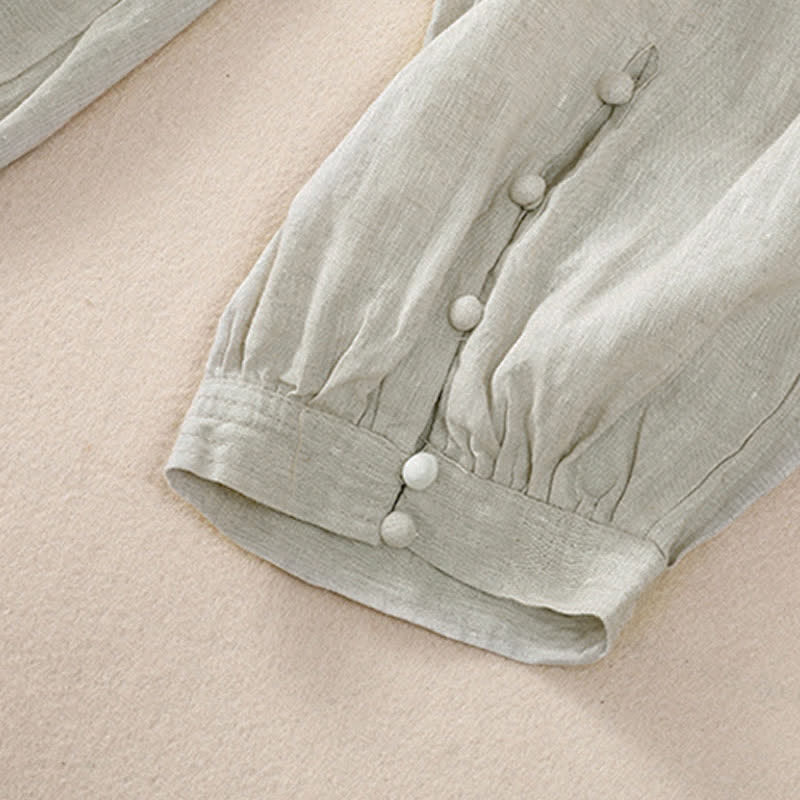 Buddha Stones Spring Summer Basic Casual Solid Cropped Pants Women's Harem Pants With Pockets - image 19