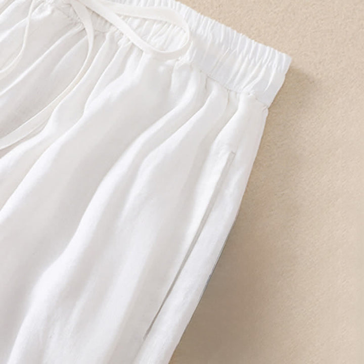 Buddha Stones Spring Summer Basic Casual Solid Cropped Pants Women's Harem Pants With Pockets - image 26