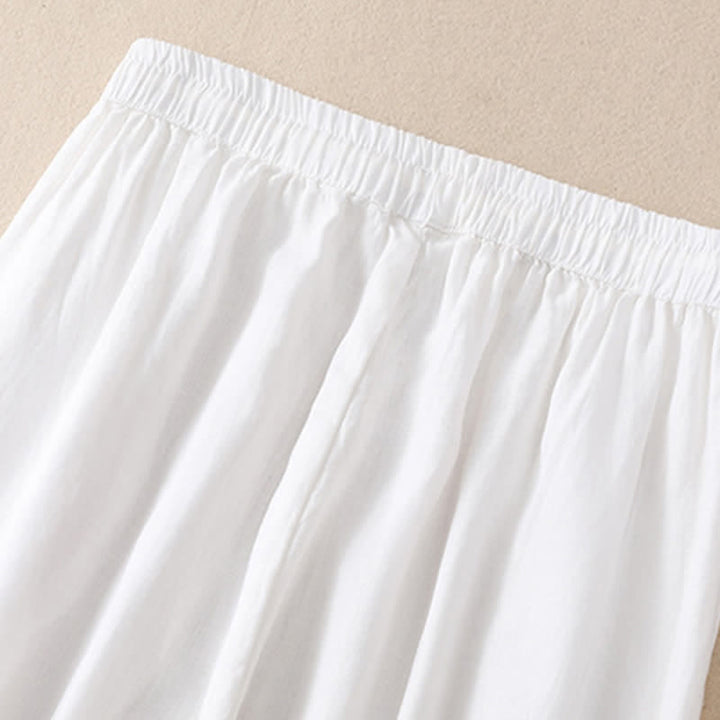 Buddha Stones Spring Summer Basic Casual Solid Cropped Pants Women's Harem Pants With Pockets - image 23