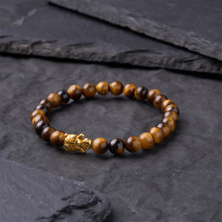 Buddha Stones Natural Tiger Eye Turtle Accessories Courage Beads Bracelet - image 2