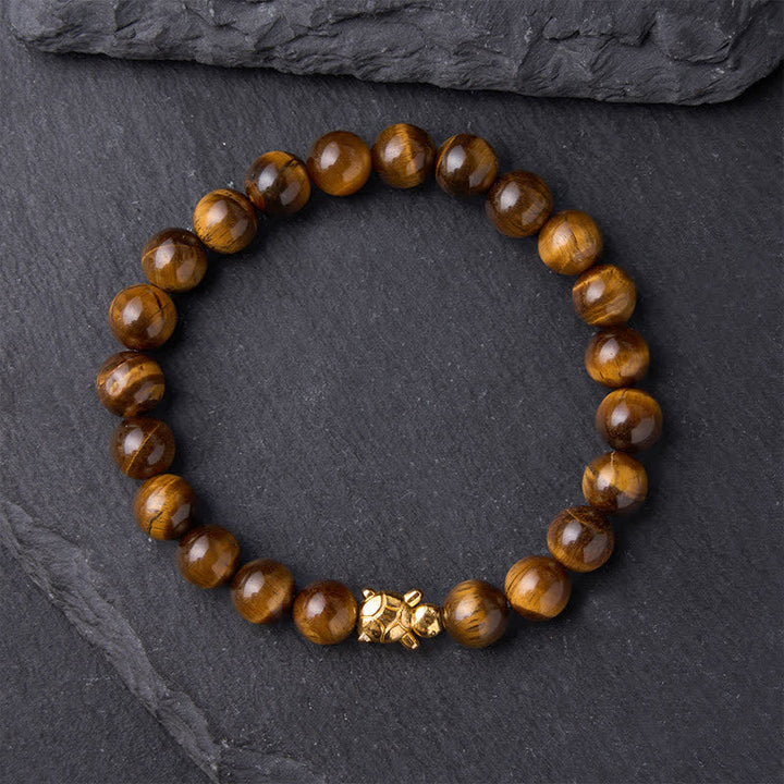 Buddha Stones Natural Tiger Eye Turtle Accessories Courage Beads Bracelet - image 10