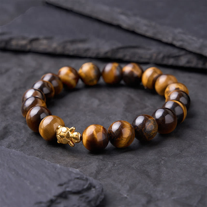 Buddha Stones Natural Tiger Eye Turtle Accessories Courage Beads Bracelet - image 17
