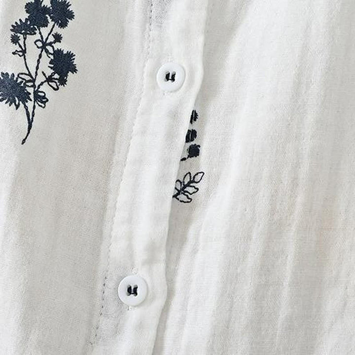 Buddha Stones Spring Fall Casual Vintage Button-Up Floral Women's Long Sleeve Shirts - image 8