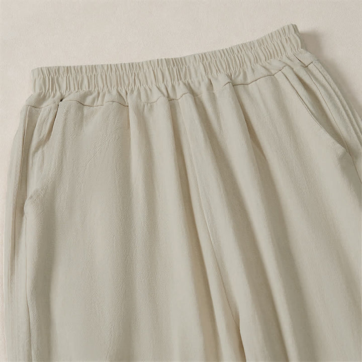 Buddha Stones Spring Summer Fall Casual Minimalist Solid Cropped Pants Women's Straight Leg Pants With Pocket - image 2