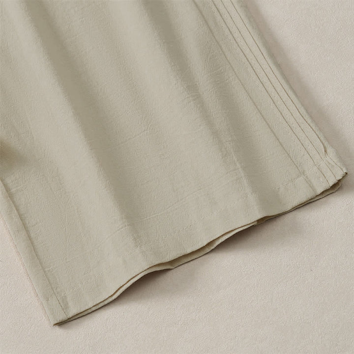 Buddha Stones Spring Summer Fall Casual Minimalist Solid Cropped Pants Women's Straight Leg Pants With Pocket - image 7