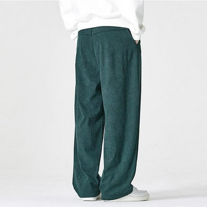 Buddha Stones Fall Winter Casual Solid Zipper Design Ankle Pants Men's Straight Leg Pants With Pocket - image 6
